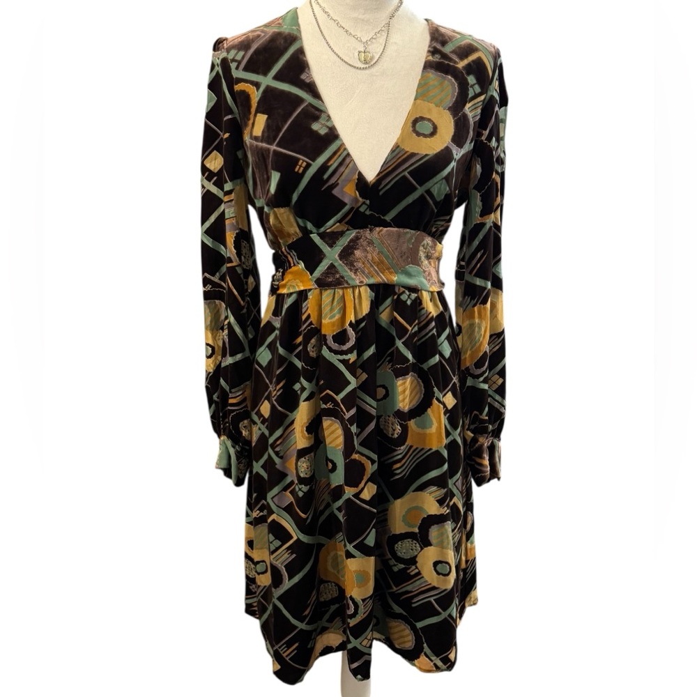 Betsey Johnson Y2K Era Velvet Burnout Dress Size 8 - Picture 3 of 7